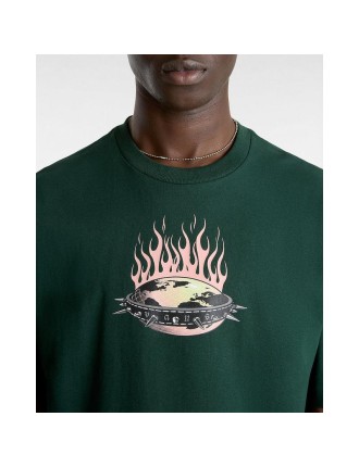 T-shirt Skate Global Dominance Vans Verde