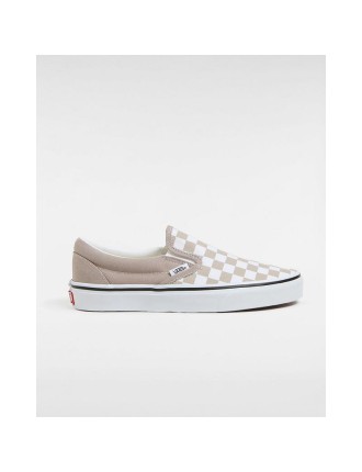 Ténis Classic Slip-On Checkerboard Vans Bege