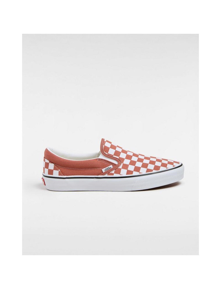 Ténis Classic Slip-On Checkerboard Vans Laranja