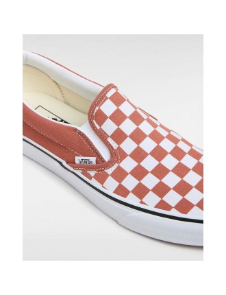 Ténis Classic Slip-On Checkerboard Vans Laranja