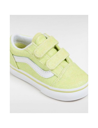 Ténis com banda aderente Old Skool Glitter para bebé (1-4 anos) Vans Amarelo