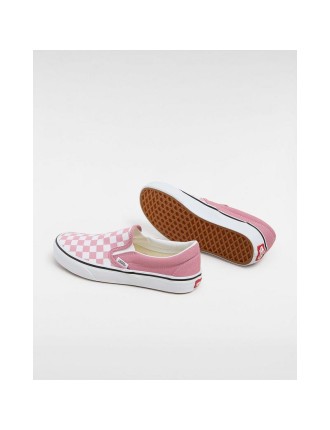 Ténis Classic Slip-On Checkerboard Vans Rosa