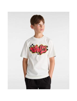 T-shirt Tagged para criança (8-14 anos) Vans Branco