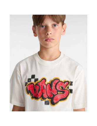 T-shirt Tagged para criança (8-14 anos) Vans Branco