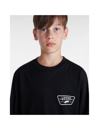 T-shirt de manga comprida Full Patch para criança (8-14 anos) Vans Preto