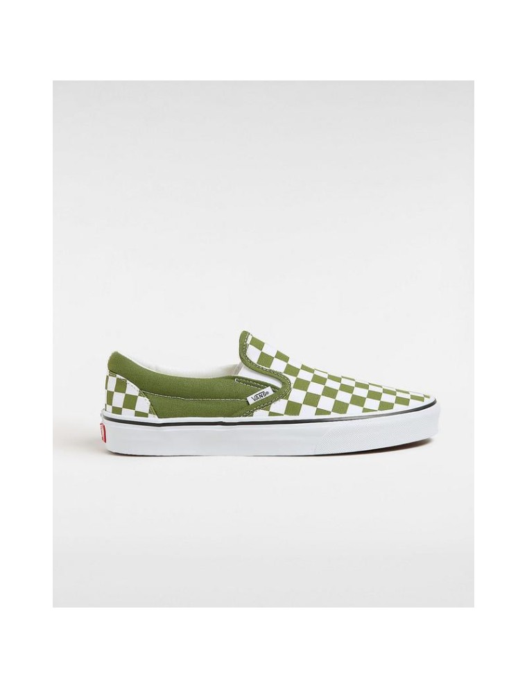 Ténis Classic Slip-On Checkerboard Vans Verde