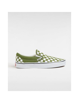 Ténis Classic Slip-On Checkerboard Vans Verde