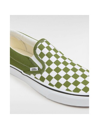 Ténis Classic Slip-On Checkerboard Vans Verde