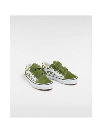 Ténis com banda aderente Old Skool para criança (4-8 anos) Vans Verde