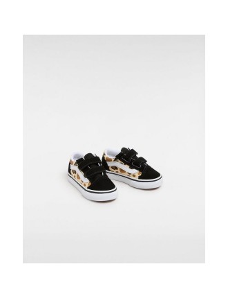 Ténis com banda aderente Old Skool Glitter para bebé (1-4 anos) Vans Preto