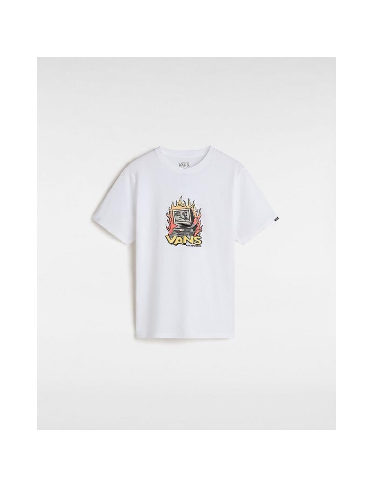 T-shirt Digital Repair para criança (8-14 anos) Vans Branco