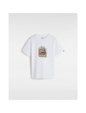 T-shirt Digital Repair para criança (8-14 anos) Vans Branco