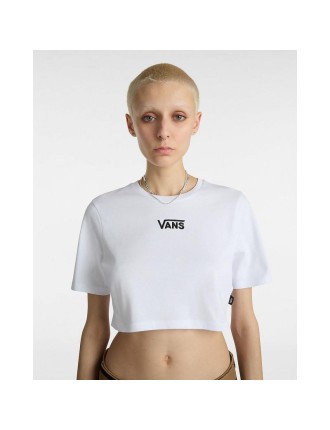 T-shirt Flying V Crew Crop Vans Branco