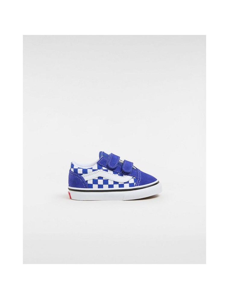 Ténis Old Skool Checkerboard com banda aderente para bebé (1-4 anos) Vans Azul