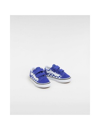 Ténis Old Skool Checkerboard com banda aderente para bebé (1-4 anos) Vans Azul