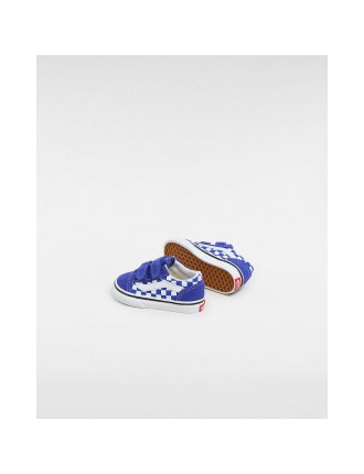 Ténis Old Skool Checkerboard com banda aderente para bebé (1-4 anos) Vans Azul