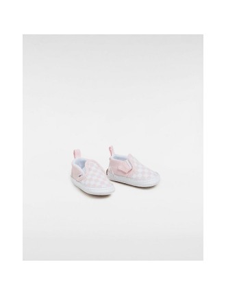 Ténis com banda aderente Checkerboard Slip-On para bebé (0-1 ano) Vans Rosa