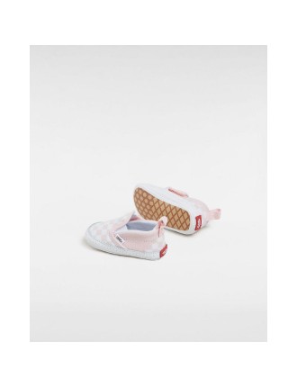 Ténis com banda aderente Checkerboard Slip-On para bebé (0-1 ano) Vans Rosa