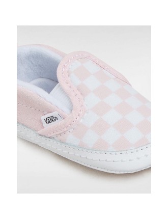 Ténis com banda aderente Checkerboard Slip-On para bebé (0-1 ano) Vans Rosa