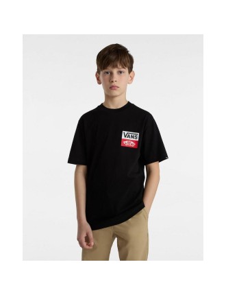 T-shirt OG Logo para Jovem (8-14 anos) Vans Preto