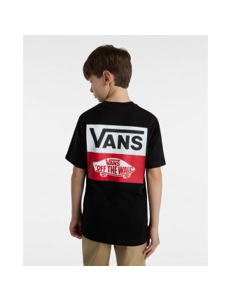 T-shirt OG Logo para Jovem (8-14 anos) Vans Preto