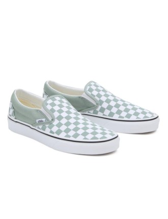 Ténis Classic Slip-On Checkerboard Vans Verde