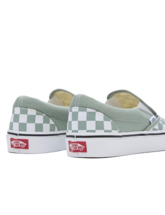 Ténis Classic Slip-On Checkerboard Vans Verde