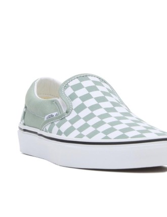 Ténis Classic Slip-On Checkerboard Vans Verde