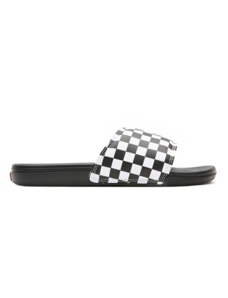 Sandálias Checkerboard Mens La Costa Slide-on Vans Preto