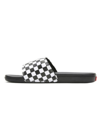 Sandálias Checkerboard Mens La Costa Slide-on Vans Preto