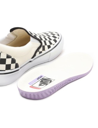 Ténis Skate Checkerboard Slip-On Vans Preto