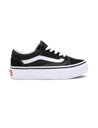 Ténis Old Skool Platform para criança (4-8 anos) Vans Preto