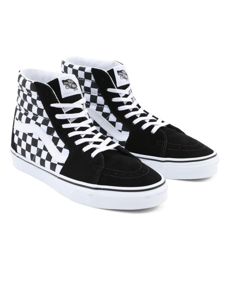 Ténis Checkerboard SK8-Hi Vans Preto