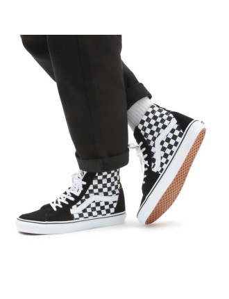 Ténis Checkerboard SK8-Hi Vans Preto