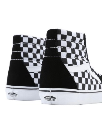 Ténis Checkerboard SK8-Hi Vans Preto