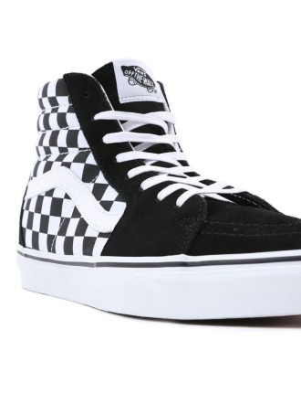 Ténis Checkerboard SK8-Hi Vans Preto