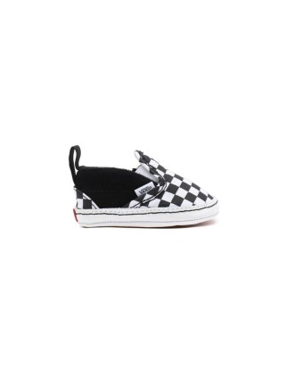 Ténis com banda aderente Checkerboard Slip-On para bebé (0-1 ano) Vans Preto