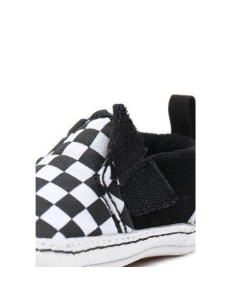 Ténis com banda aderente Checkerboard Slip-On para bebé (0-1 ano) Vans Preto