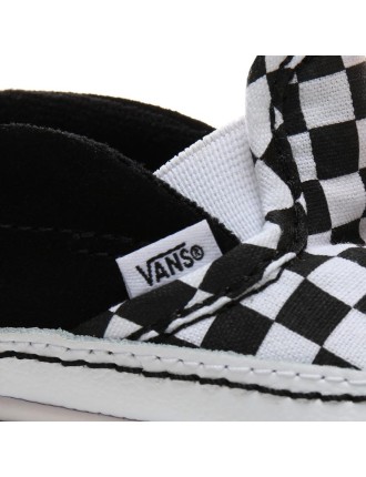 Ténis com banda aderente Checkerboard Slip-On para bebé (0-1 ano) Vans Preto