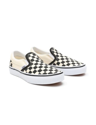 Ténis Checkerboard Classic Slip-On para criança (4-8 anos) Vans Preto