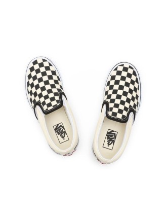 Ténis Checkerboard Classic Slip-On para criança (4-8 anos) Vans Preto