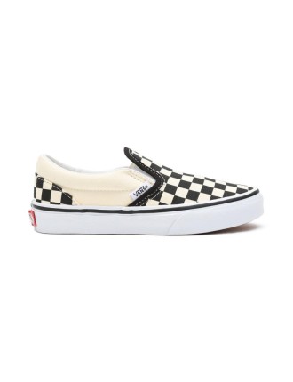 Ténis Checkerboard Classic Slip-On para criança (4-8 anos) Vans Preto