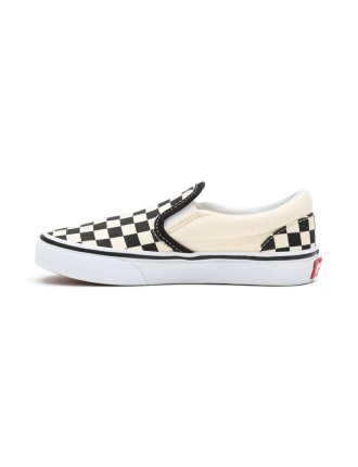 Ténis Checkerboard Classic Slip-On para criança (4-8 anos) Vans Preto