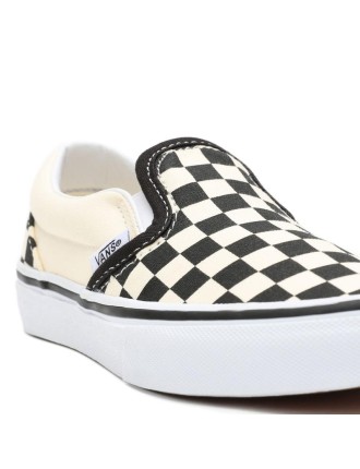 Ténis Checkerboard Classic Slip-On para criança (4-8 anos) Vans Preto