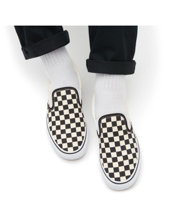 Ténis Checkerboard Classic Slip-On Vans Preto