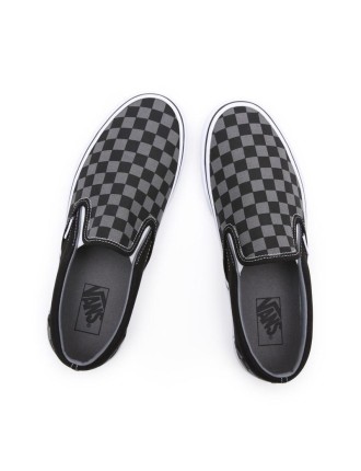 Ténis Checkerboard Classic Slip-On Vans Preto