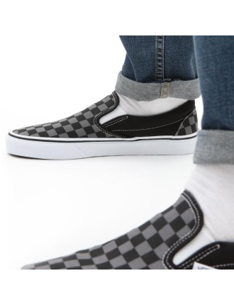 Ténis Checkerboard Classic Slip-On Vans Preto