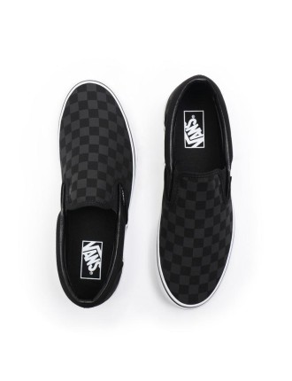 Ténis Slip-on Checkerboard Classic Vans Preto