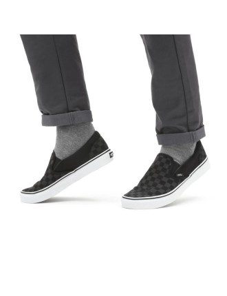 Ténis Slip-on Checkerboard Classic Vans Preto