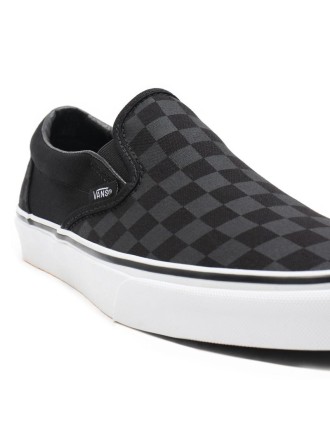 Ténis Slip-on Checkerboard Classic Vans Preto